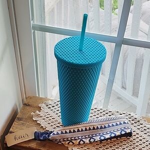 NWT Double Wall Textured Tumbler And Scunci Hair Accessory